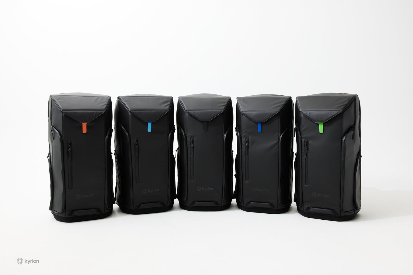 Colors shown (from right to left): Blaze, Sky, Obsidian, Twilight and Envy