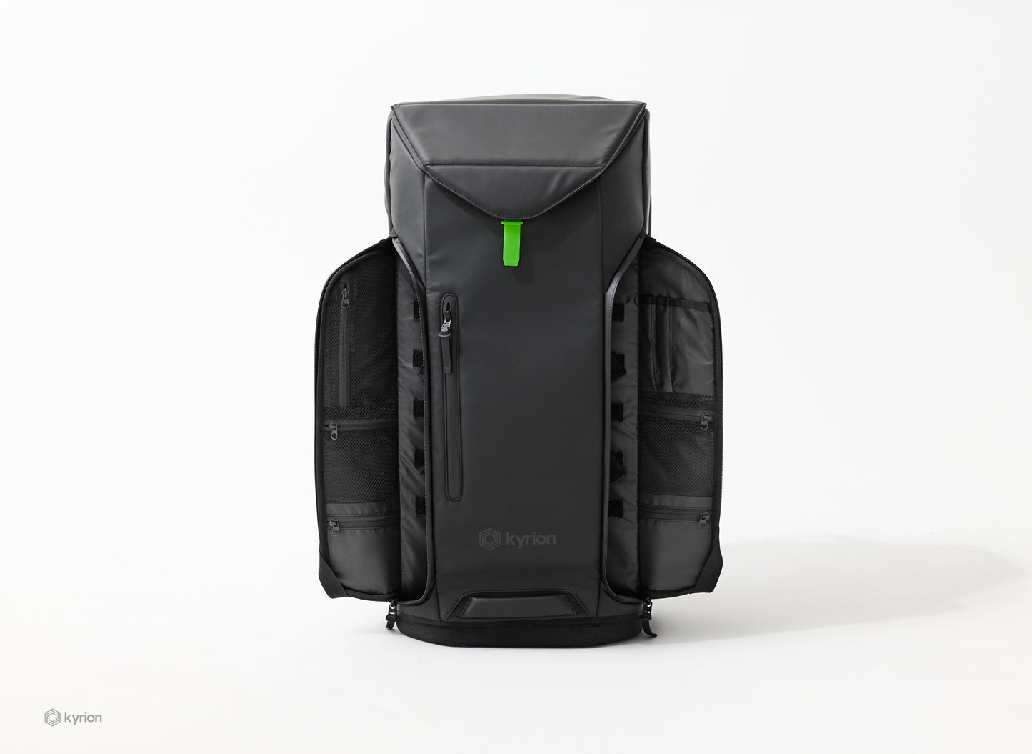 The Arsenal's main side pockets open to reveal varying inner pockets including see-through, opaque and sleeved options. You're smaller items will stay right where you left them.